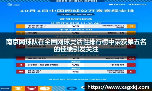 南京网球队在全国网球灵活性排行榜中荣获第五名的佳绩引发关注